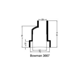 Rubbermof warmtewisselaar geschikt voor Bowman 3667 51/70/28