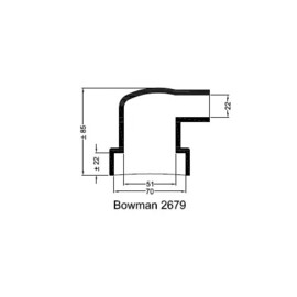 Rubbermof warmtewisselaar geschikt voor Bowman 2679 51/70/22